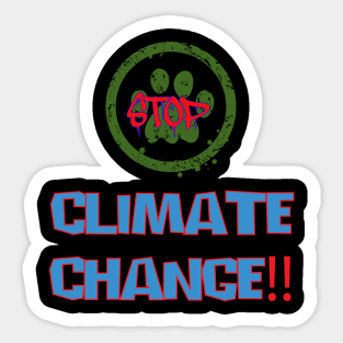 stop climate change T-Shirt Sticker